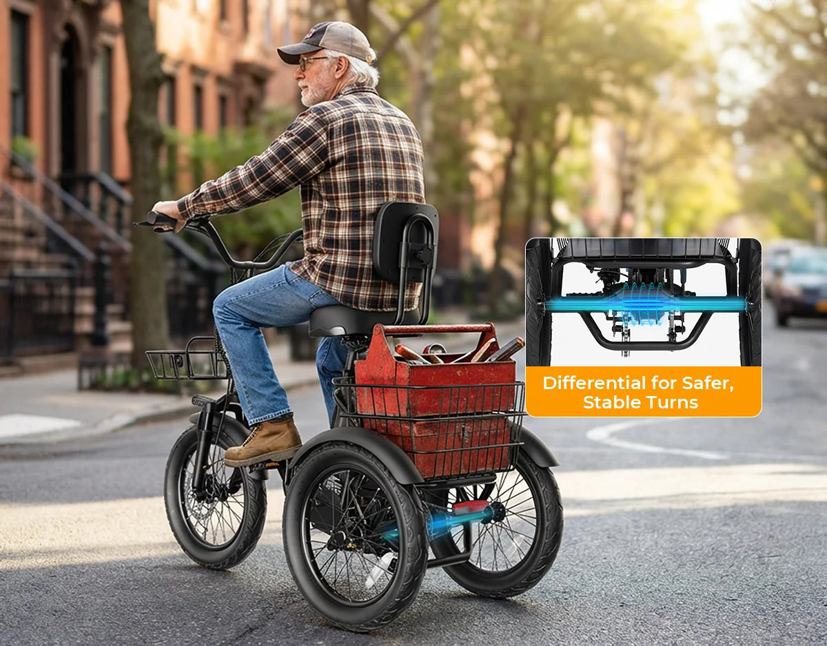 Qlife Triker 2.0 Folding 3 Wheel Electric Bike